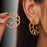 Fashion Stud Earrings Hollow Sector