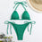 Women's Plain Neck Tied Bikini Set