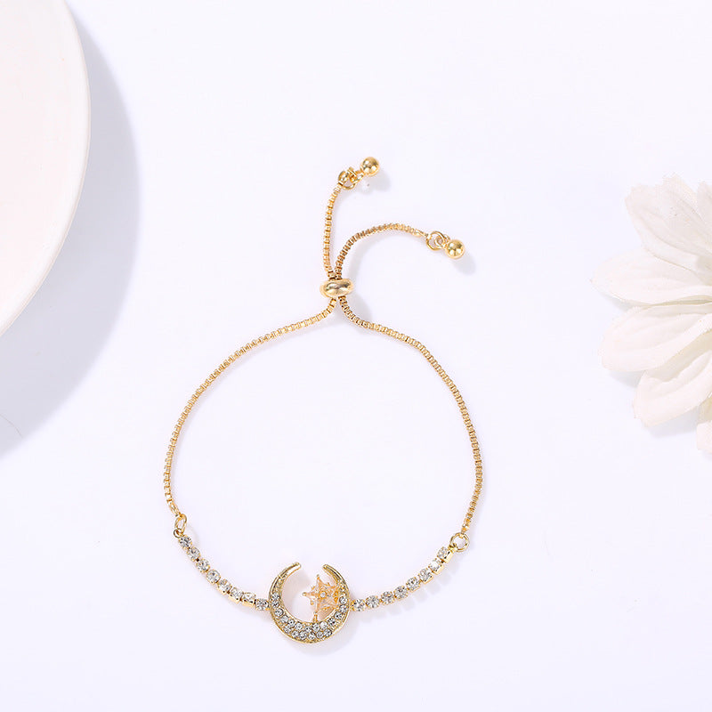 Women's Personalized Versatile Zircon Flower Bracelet