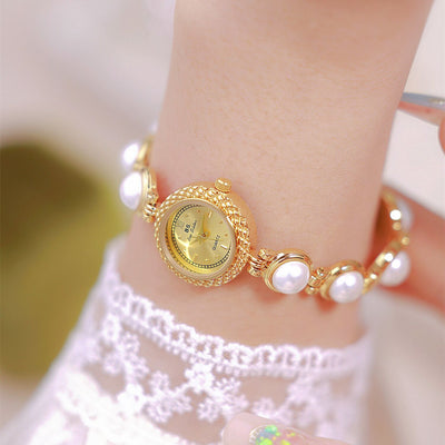 BS New Light Luxury Pearl Bracelet Women's Watch