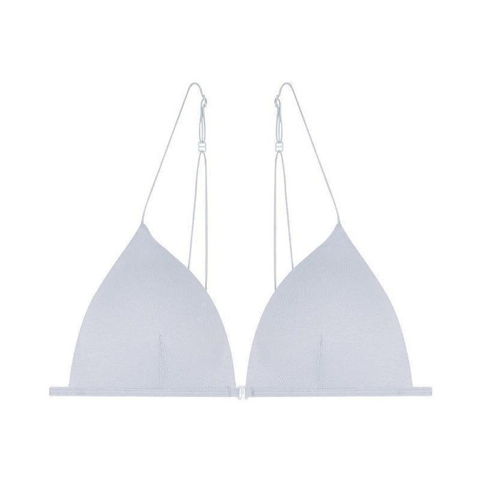 French Sexy Underwear Women's Front Buckle Triangle Cup Wireless Bra Thin