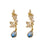 Silver Needle Zircon Butterfly Water Drop Earrings Fashion Tassel Design Earrings