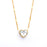 Stainless Steel Necklace With Diamonds Loving Heart Zircon Women