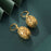 Hollow Copper Ball Earrings Gold Plated