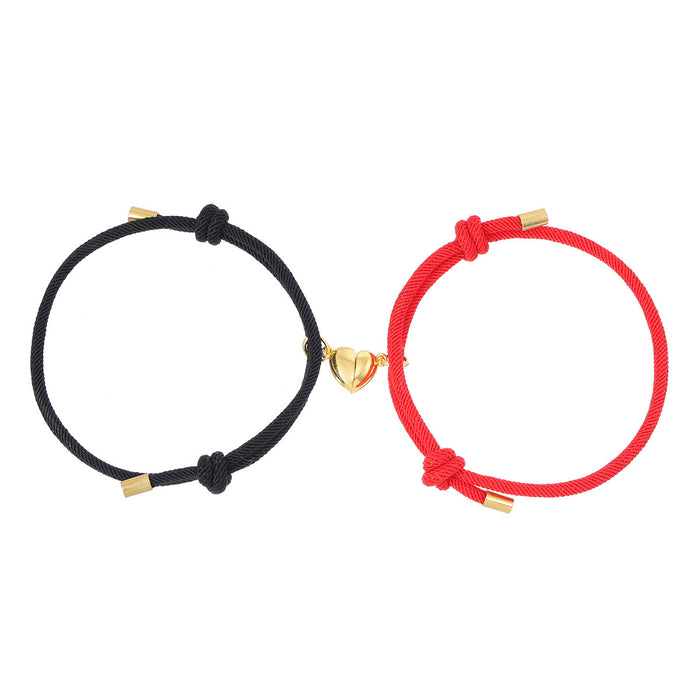 European And American New Golden Love Magnet Couple Bracelet