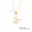 Stainless Steel Simple Clavicle Chain Golden Heart