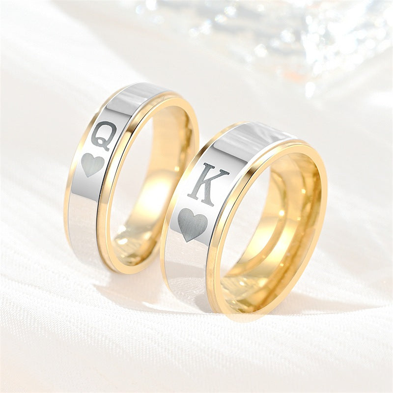 Couple Ring Titanium Steel Men's And Women's Ring