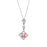 Square Diamond Pendant Necklace For Women Elegant