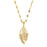 Cat's Eye Wheat Titanium Steel Necklace Does Not Fade For Women