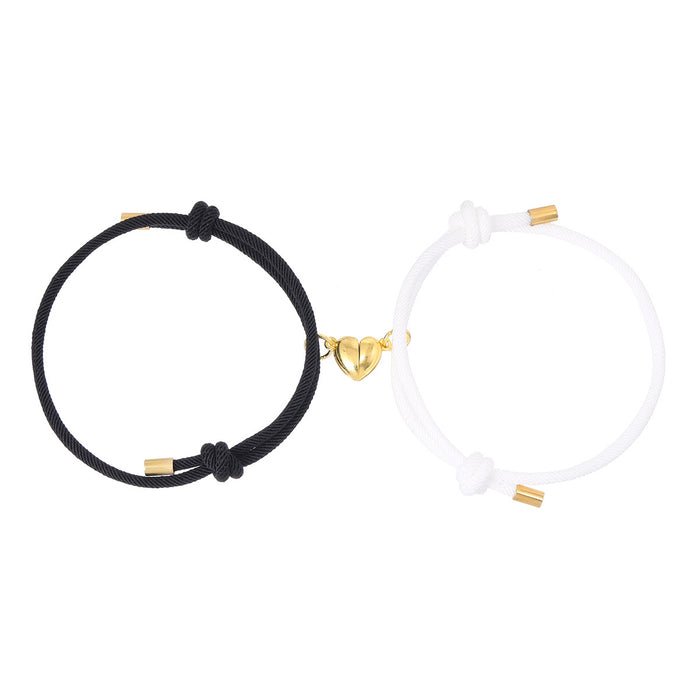 European And American New Golden Love Magnet Couple Bracelet