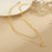 Minimalist Double-layer Golden Balls Titanium Steel Double-layer Necklace