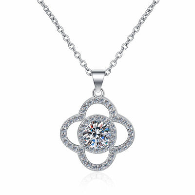 Women's Fashion Sterling Silver Moissanite Pendant Necklace