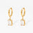 European And American Niche Normcore Bag Zircon Stainless Steel Geometric Simple Earrings For Women