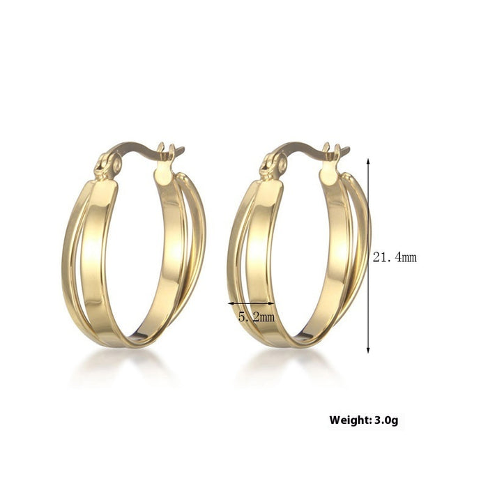 Geometric Circle Female Special Interest Earrings Ornament