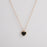 Titanium Steel Color Retaining Ins Natural Stone Imitated Black Agate Pendant Necklace