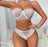 Women's Embroidered Transparent Lace Bra Set