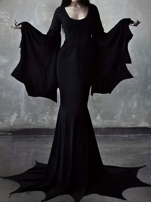 Female Bat Sleeve Retro Gothic Dress