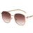 Oval Frame Metal Chain Sunglasses For Women