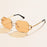 Frameless Trimming Sunglasses Polygon Women