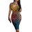 Women's Digital Printing Sleeveless Slim Vest Dress