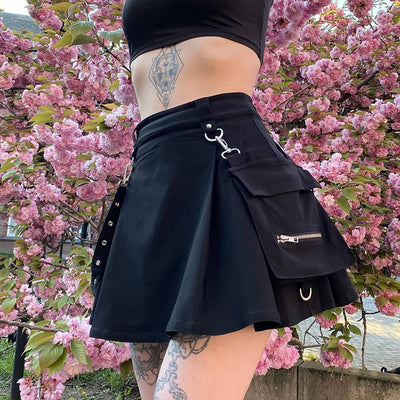 Women's Fashion Punk Gothic High Waist Skirt