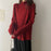 Idle Style Mock Neck Design Sense Loose Thick Inner Sweater Niche Top