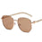 Oval Frame Metal Chain Sunglasses For Women