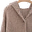 Hooded Cardigan Raglan Sleeve One Button Contrast Color Sequins Loose-fitting Sweater