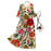 Round-neck Long Printed Casual Fashion Ladies Dress